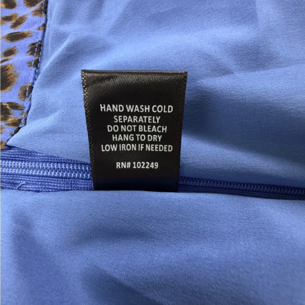 NWT Skies Are Blue Animal Print A-Line Skirt Brown Blue Size XS